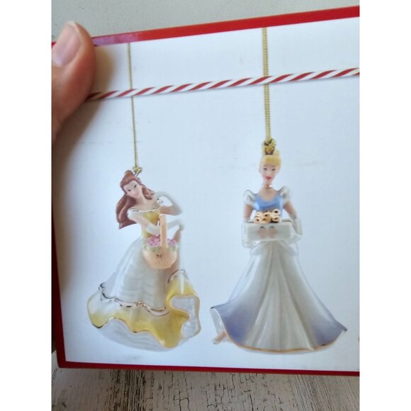 Lenox Disney princess 3-piece ornament set porcelain new Xmas tree - Picture 2 of 7